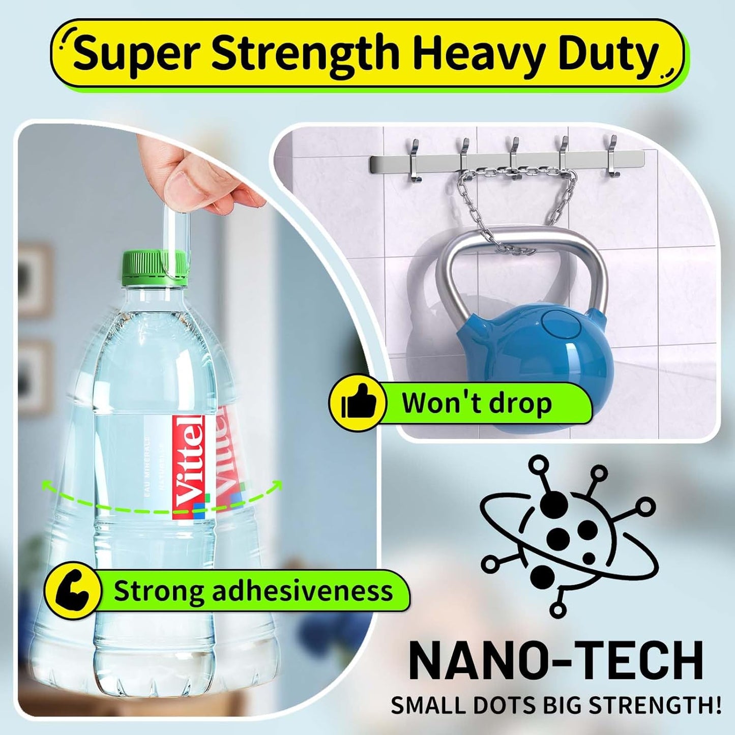 Upgraded Mounting Putty with Pull Tab, Removable Museum Tape Sticky Double Sided Adhesive Dots No Trace for Poster, 182 Pcs 0.6" x 1.38"