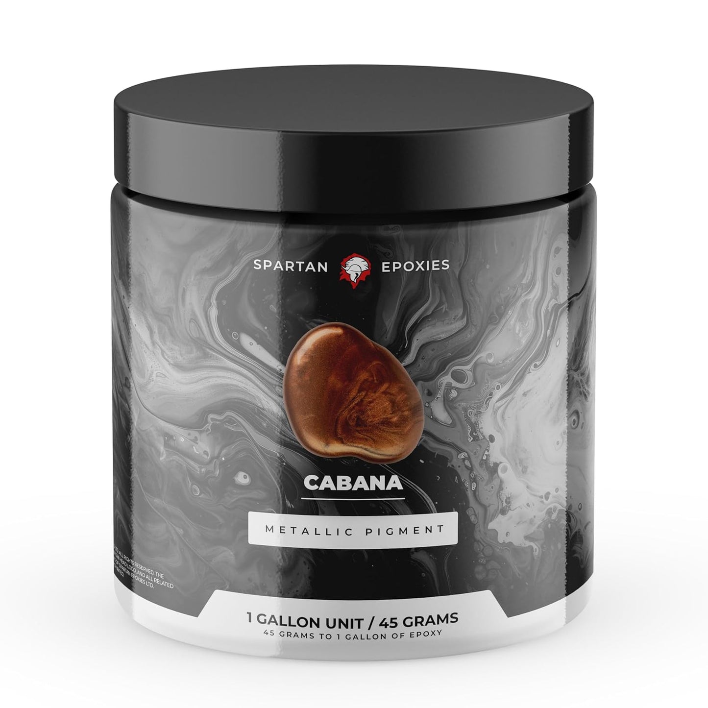 Spartan Epoxies Metallic Pigment Powder for Epoxy - 30 Unique Colors, 4oz for 1 Gallon and 12oz for 3 Gallons of Clear Epoxy, Made in The USA (Cabana, 4oz (45 Grams))