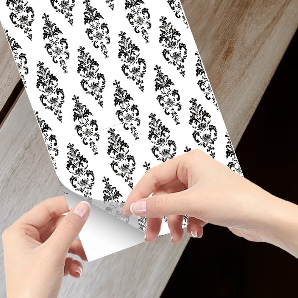 GLOBLELAND 4 Sheets Vintage Peony Flowers Transfer 11.8x5.9inch Flower Background Rub on Transfer Rose Self-Adhesive Wall Art Decals for Bedroom Living Room Desk Table Decoration