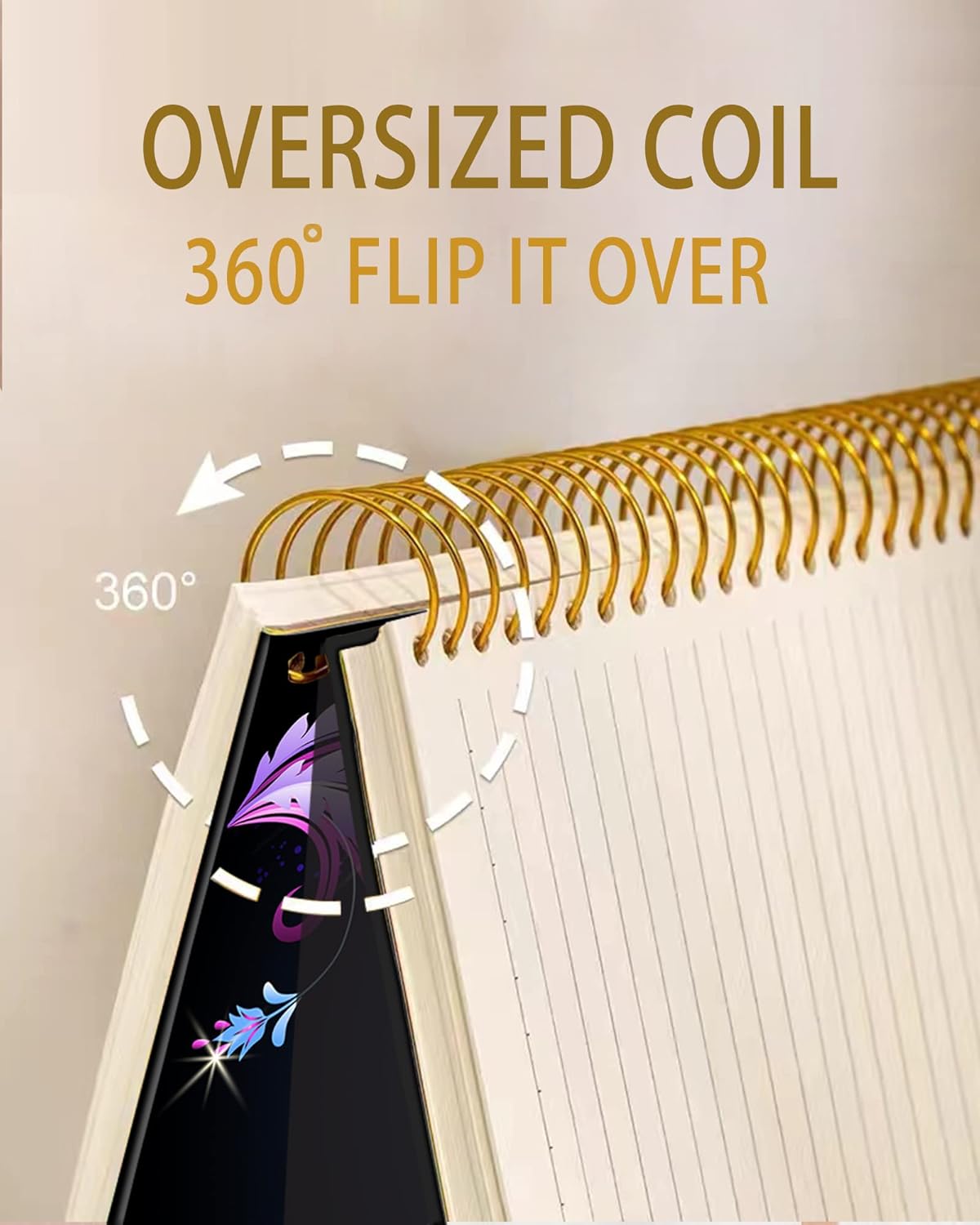 iampanda Spiral Journal Notebook,Fashion Strong Twin-Wire Binding with Premium Paper for Girl Women,60 Sheets A5 College Ruled Notebook/Journal,Perfect for School Office Home Gifts,Blue Butterflies