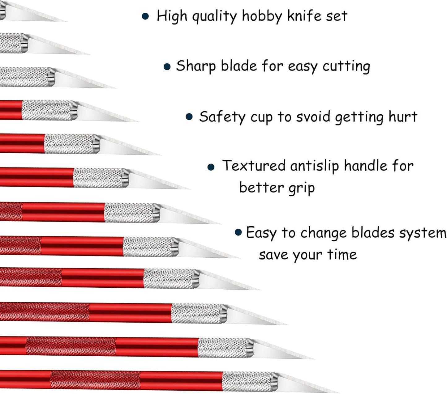 15 Pack Exacto Knife Set, Hobby Knife, Back to School Supplies Craft Knifes Kit for Art, Carving, DIY, Scrapbooking, Art, Cutting, Stencil(Red)