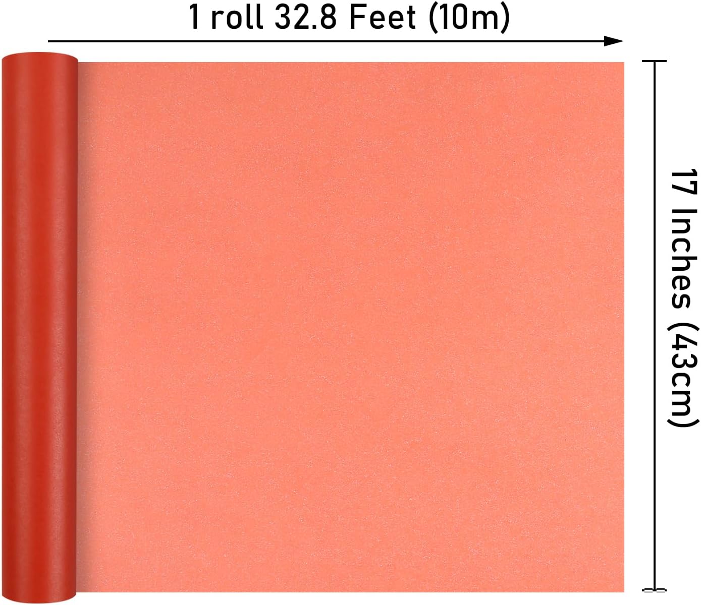 NESCCI Red Matte Wrapping Paper,Solid Color Pearly-Lustre Paper,Gift Wrapping Paper,Perfect for Wedding,Valentine's Day,Birthday, Christmas,Baby Shower,DIY Bouquet (17 Inches X 32.8 Feet)