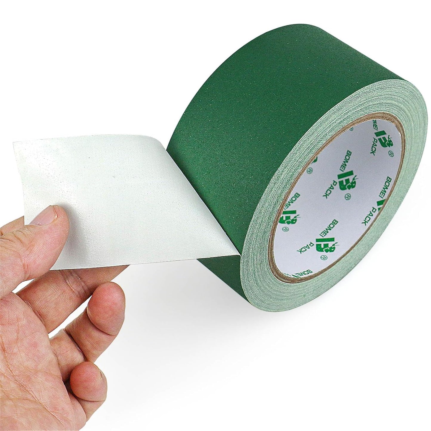 BOMEI PACK 1 Pack Dark Green Gaffer Tape 2inch x 20yds, Matte Non-Reflective Stage Tape, No Residue Hand Tear, for Labeling, Cable, Photo Studio, Painters and Ductwork