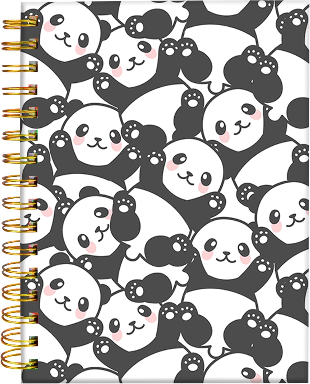 iampanda Spiral Journal Notebook,Cute Strong Twin-Wire Binding with Premium Paper for Girl Women,60 Sheets A5 College Ruled Notebook/Journal,Perfect for School Office Home Gifts,Smile Panda