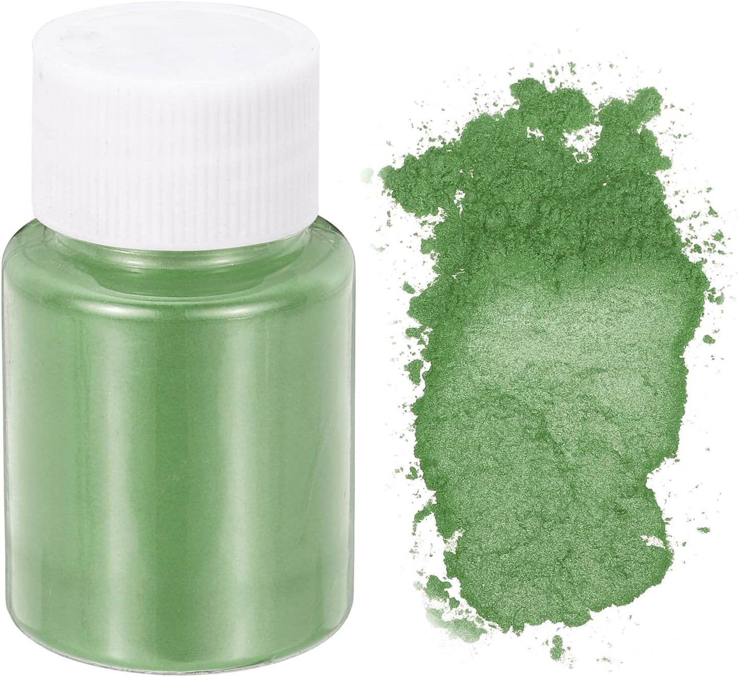 uxcell 10g/0.35oz Cosmetic Grade Mica Powder, 600 Mesh Mica Powder Natural Resin Epoxy Pigment Powders for Casting Resin, Candle Dye, DIY Nail Polish and Lip Gloss, Light Green