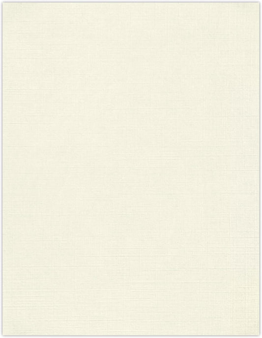 LUXPaper 8.5" x 11" Paper | Letter Size | Natural Linen | 32lb Paper Weight (80lb. Text) | 50 Qty