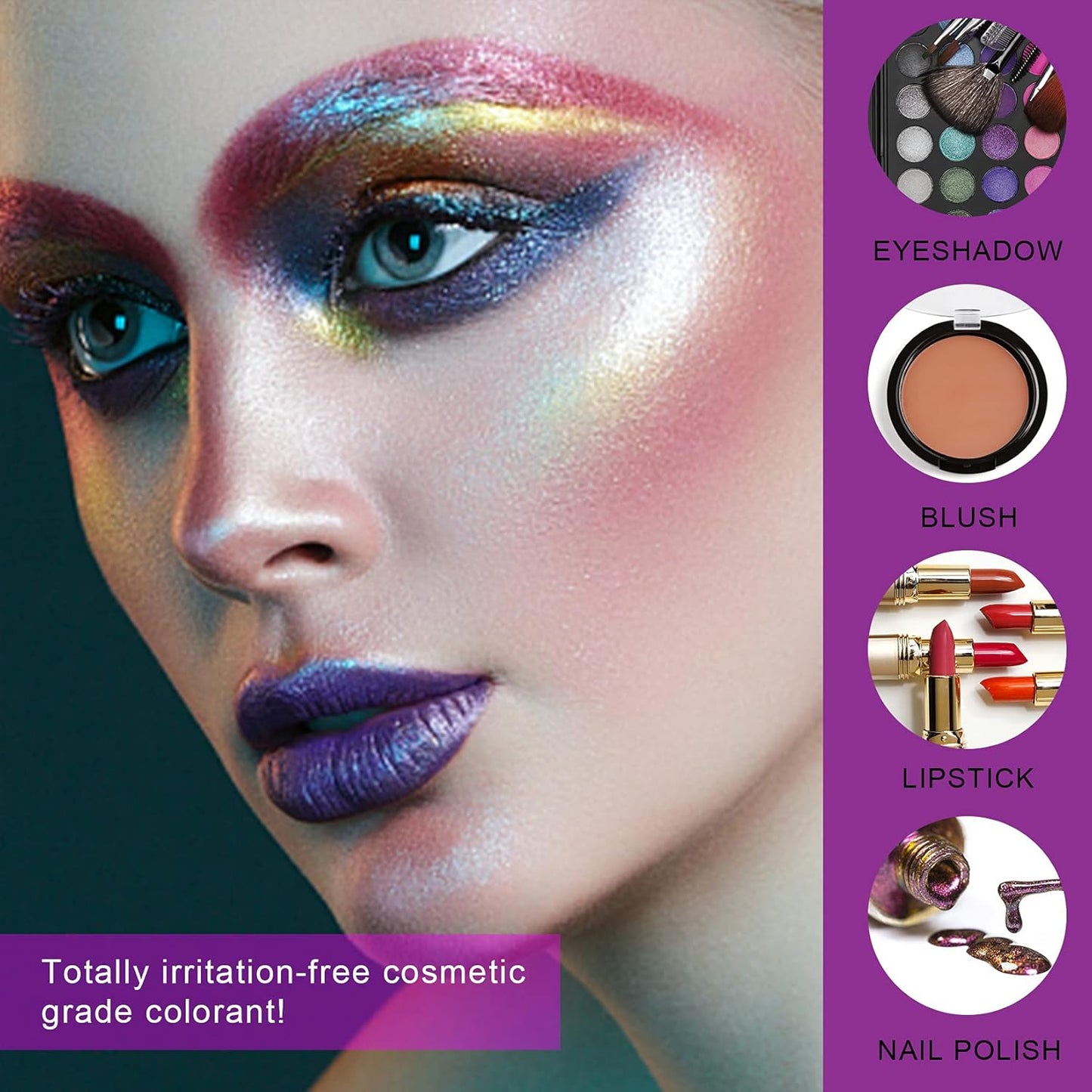 Mica Powder - 32 Pearlescent Epoxy Resin Color Pigments Set- Natural Cosmetic Grade Pigment for Soap Dye, Lip Gloss, Nail Polish, Makeup, Epoxy Resin, Candle Making, Bath Bombs, Slime, 5g/0.18oz