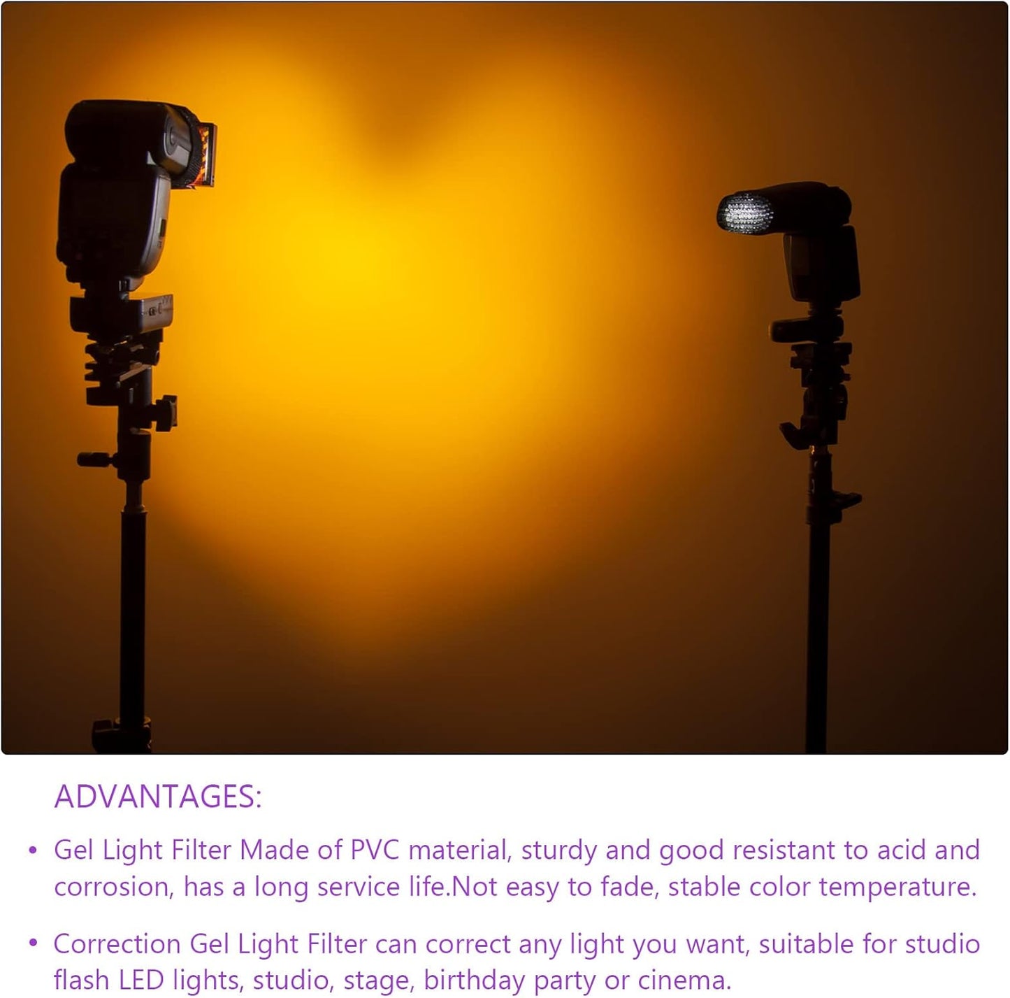 DMiotech 10Pcs Correction Gel Light Filter Overlay Transparent Plastic PVC Sheets Maroon for Photo，Film,Video