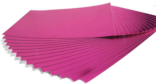 TGXRZX Metallic Rose red Cardstock Paper,Size 8 "x 11" (250gsm), 15PCS,Mirror Finish Gold Foil Board for Crafting, Invitations, and Decorations,Die Cut and Plotter,Card Making (Rose Red)