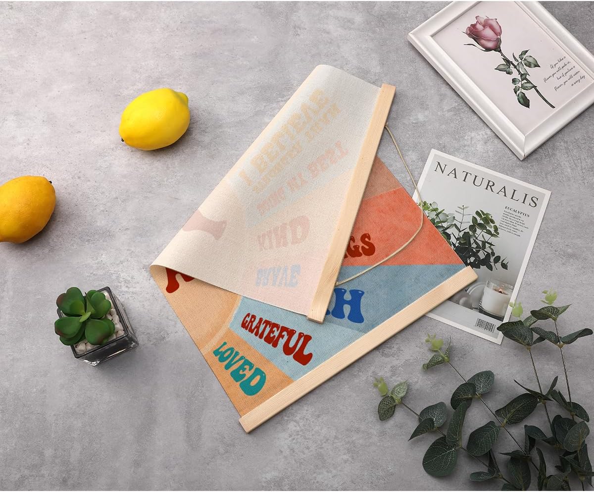 Inspirational Boho Sun Poster Hanger, Positive Affirmations Wall Decor, Sunshine Posters, Educational Posters Wall Art Wall Hanging Banner Classroom Bedroom Nursery Home Living Room Decor