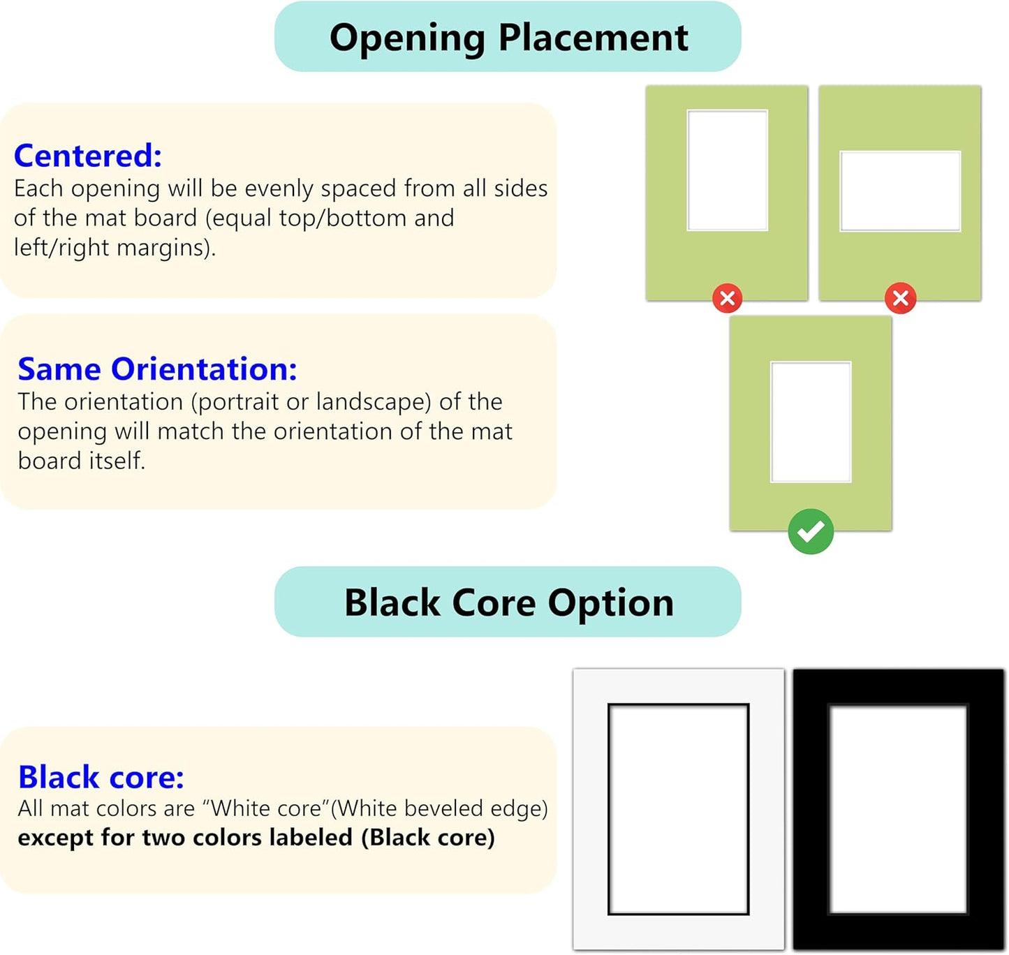 Poster Master Ivory Matboard – 4-Ply Acid-Free Picture Mat Board with 45° Beveled Cut, Made in USA, Custom Cut to Any Size, 1/16" Thickness for Framing & Displays