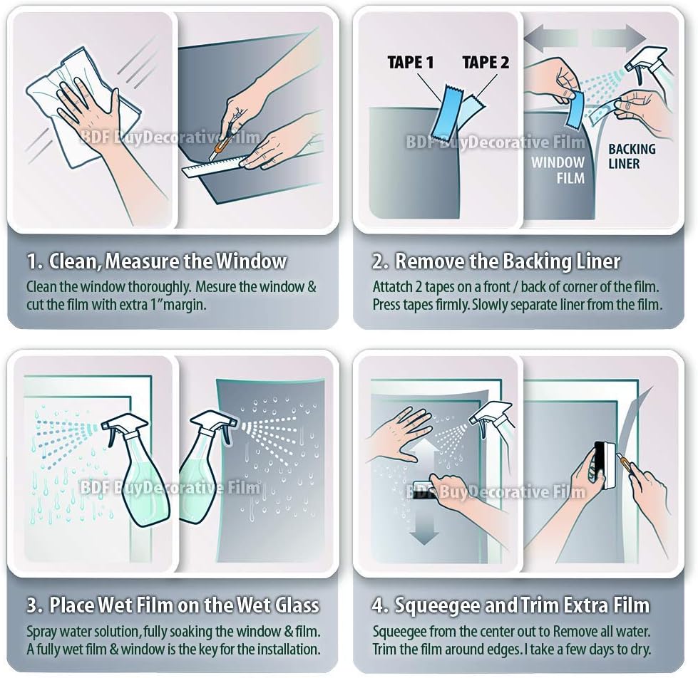 BDF EXNA20 Exterior Window Film Daytime Privacy and Heat Control Natural Black 20 (Dark) - 60in X 50ft