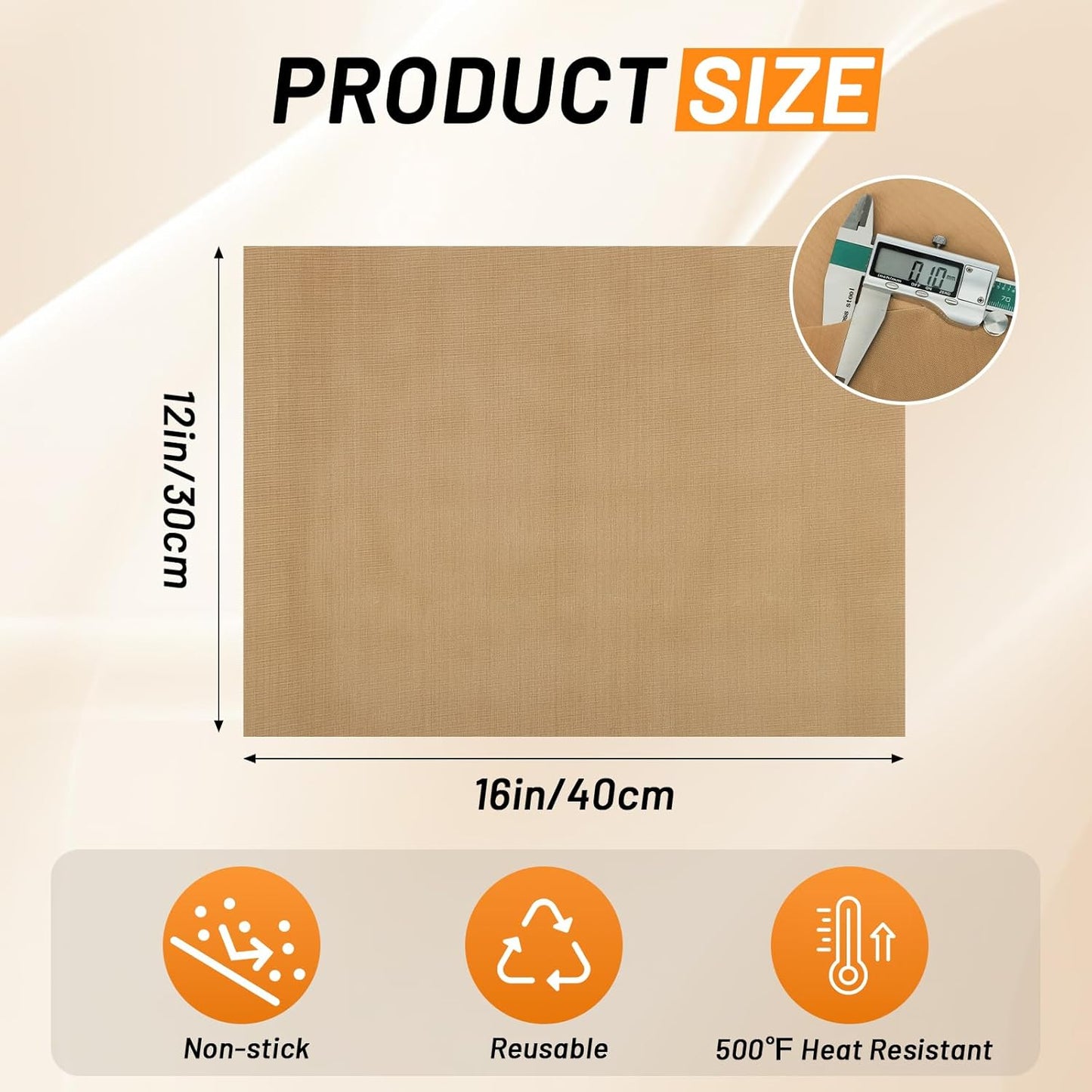 Svaldo Teflon Sheets for Heat Press, 3 Pack, 12x16 Heat Press Paper for T Shirts, Hat, Reusable Non Stick PTFE Teflon Sheet, Iron Transfer Paper for Sublimation Machine, Craft & Baking