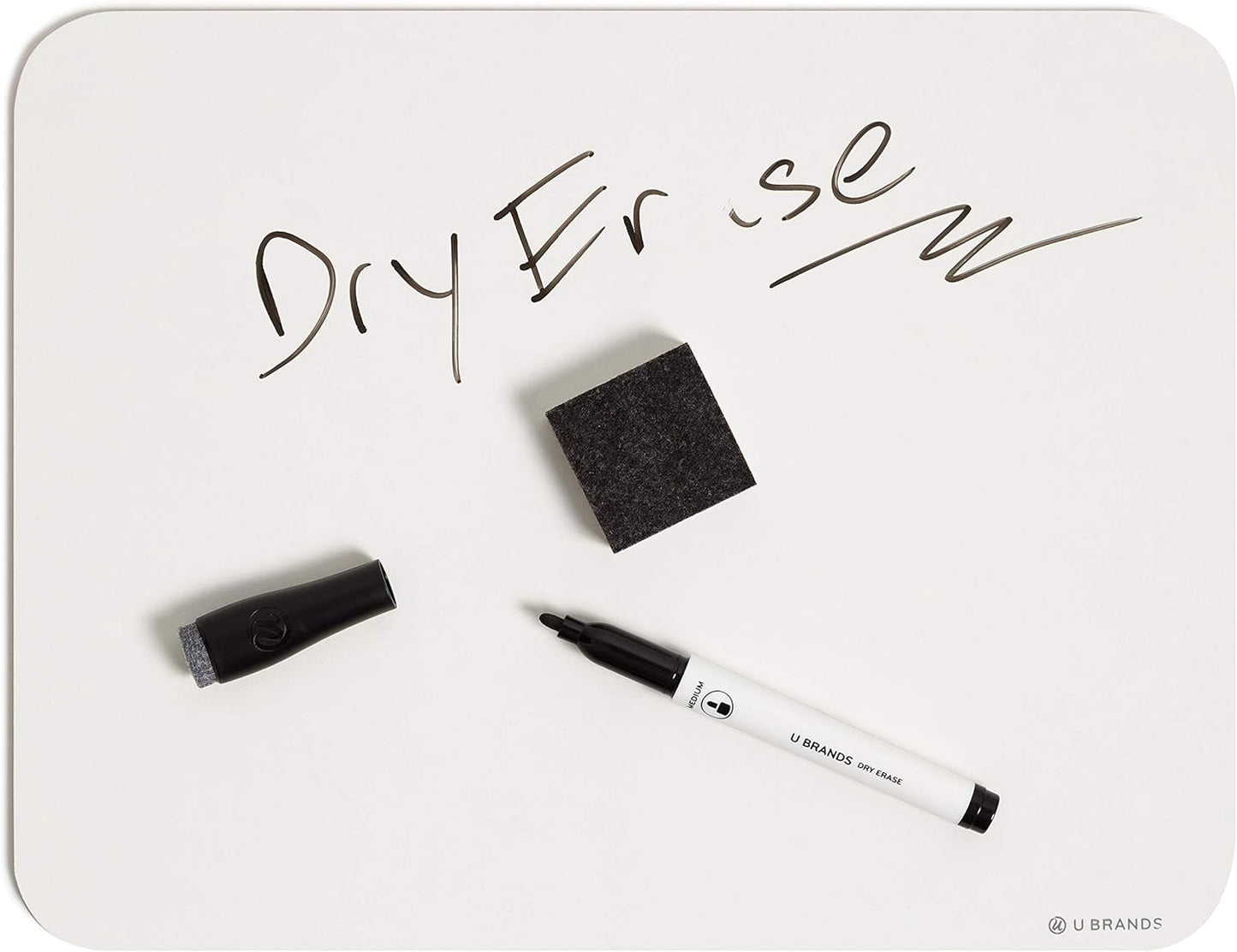 U Brands Dry Erase Lap Board Set, 12” x 9”, Small Whiteboard, Includes 6 Markers and 6 Erasers, 6 Count