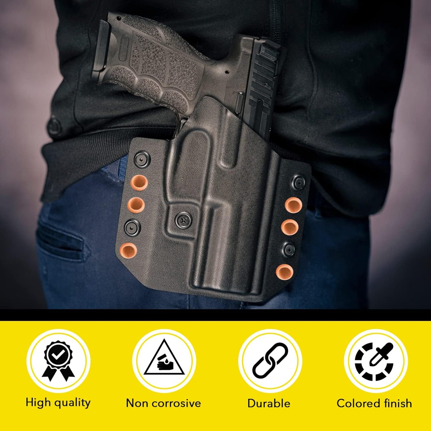 Kydex Rivets Eyelets, 8-8 1/4" Multicolored Grommet Eyelets for Tactical Holster Making, Knife Sheath Crafting, Fasteners for Custom DIY Kydex Projects (Set of 50)