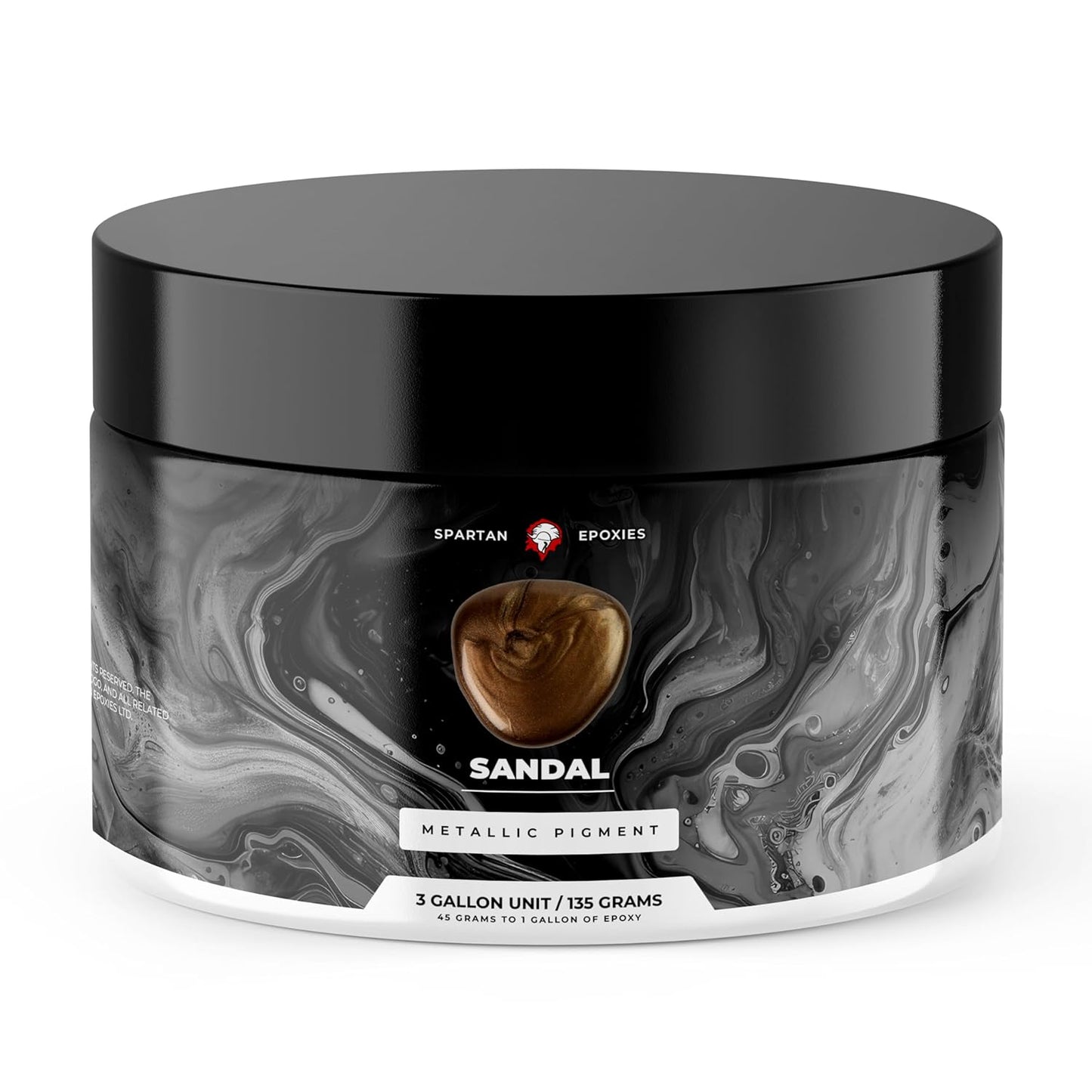 Spartan Epoxies Metallic Pigment Powder for Epoxy - 30 Unique Colors, 4oz for 1 Gallon and 12oz for 3 Gallons of Clear Epoxy, Made in The USA (Sandal, 12oz (135 Grams))