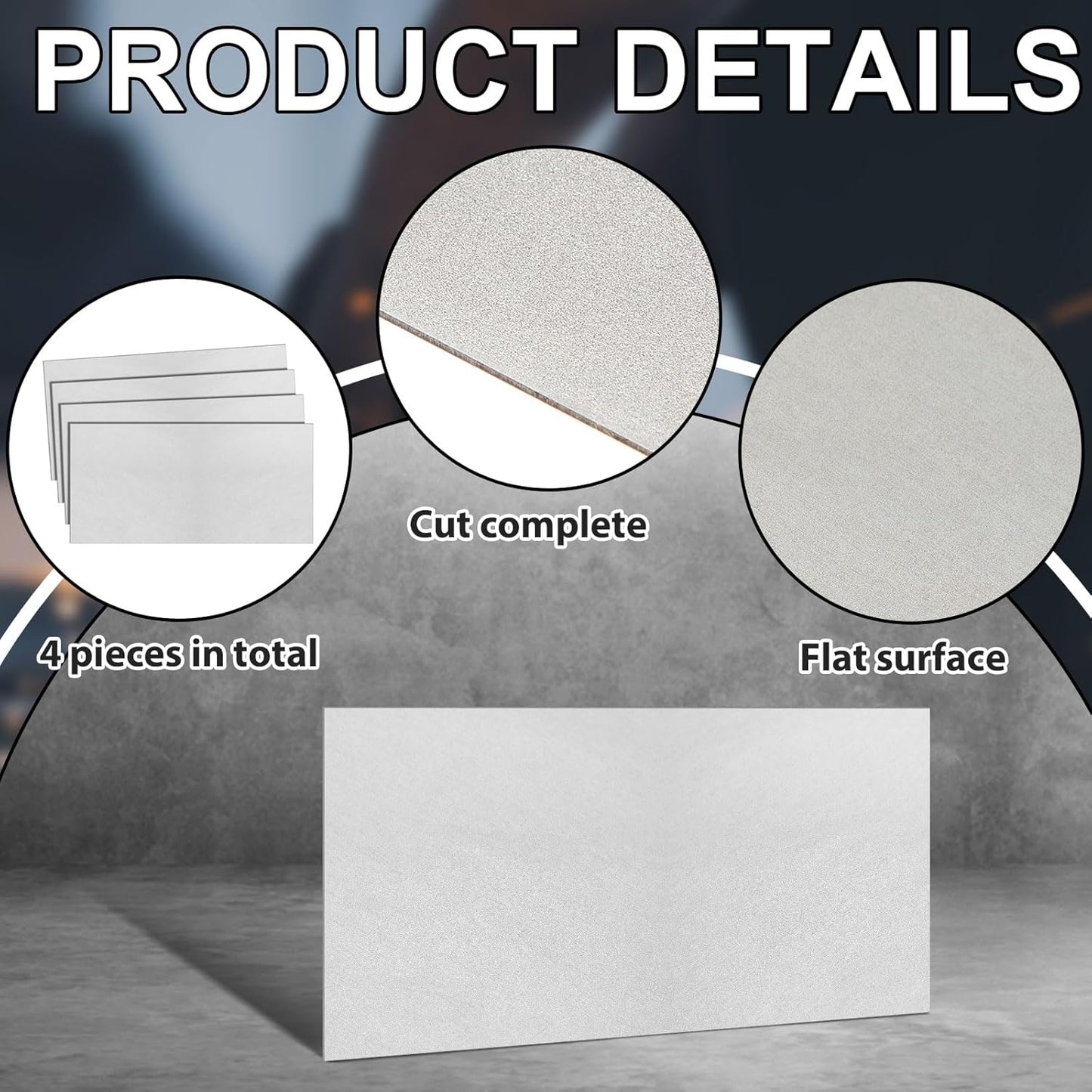 Zonon 4 Pcs 20 Gauge Steel Sheet Metal Cold Roll Steel Sheet 12" x 6" x 0.032" Weldable Metal Roll Steels Plate for DIY Craft Projects Home Auto, Easy to Shape, Weld, Cut and Form