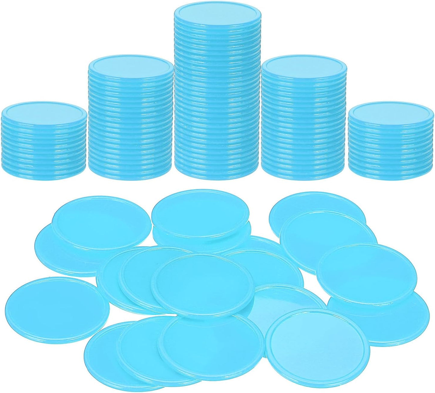 uxcell Plastic Poker Chips, Learning Counters Counting Counters Disk Marker Opaque Game Token for Game Play Math Counting