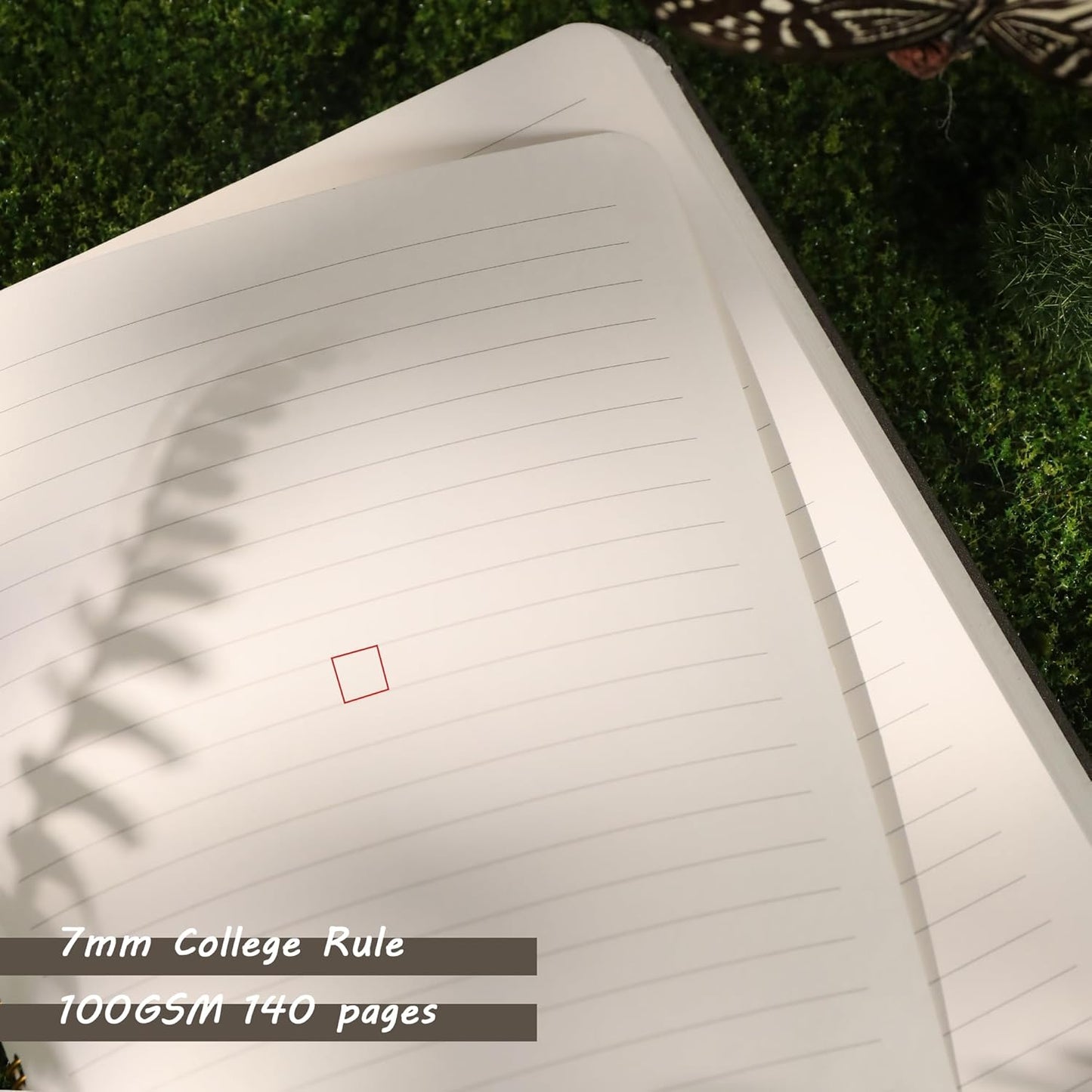 Spiral Notebook for Women, Durable A5 Leather Hardcover Notebooks, 140 Lined Pages, Cute Notebooks for Perfect Supplies at School, 8.3 x 6.2 in