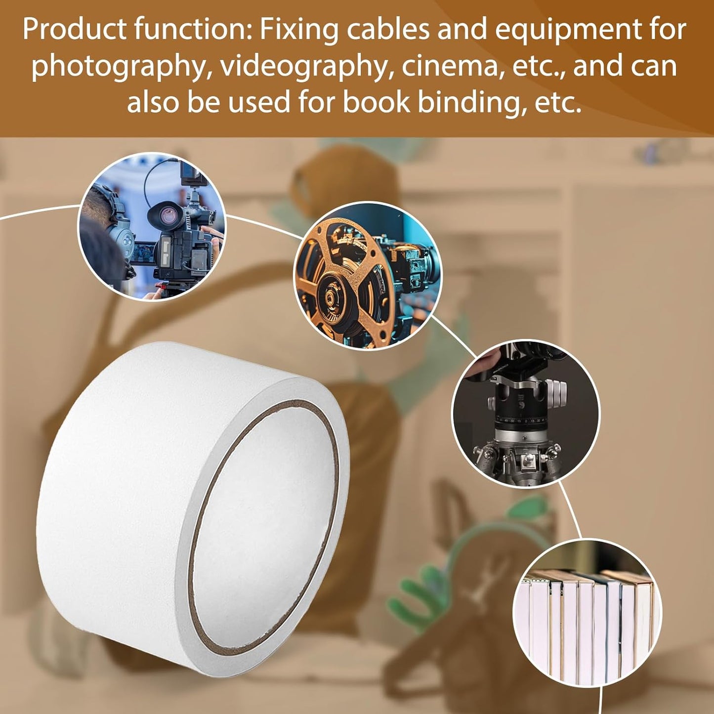 Book Repair Tape, White Cloth Bookbinding Repair Tape Archival Document Repairs Tapes 2 Inch by 33 Feet Self Adhesive Matte Book Binding Tapes for Repairs Paper, Ephemera, Photos, Print and Artwork