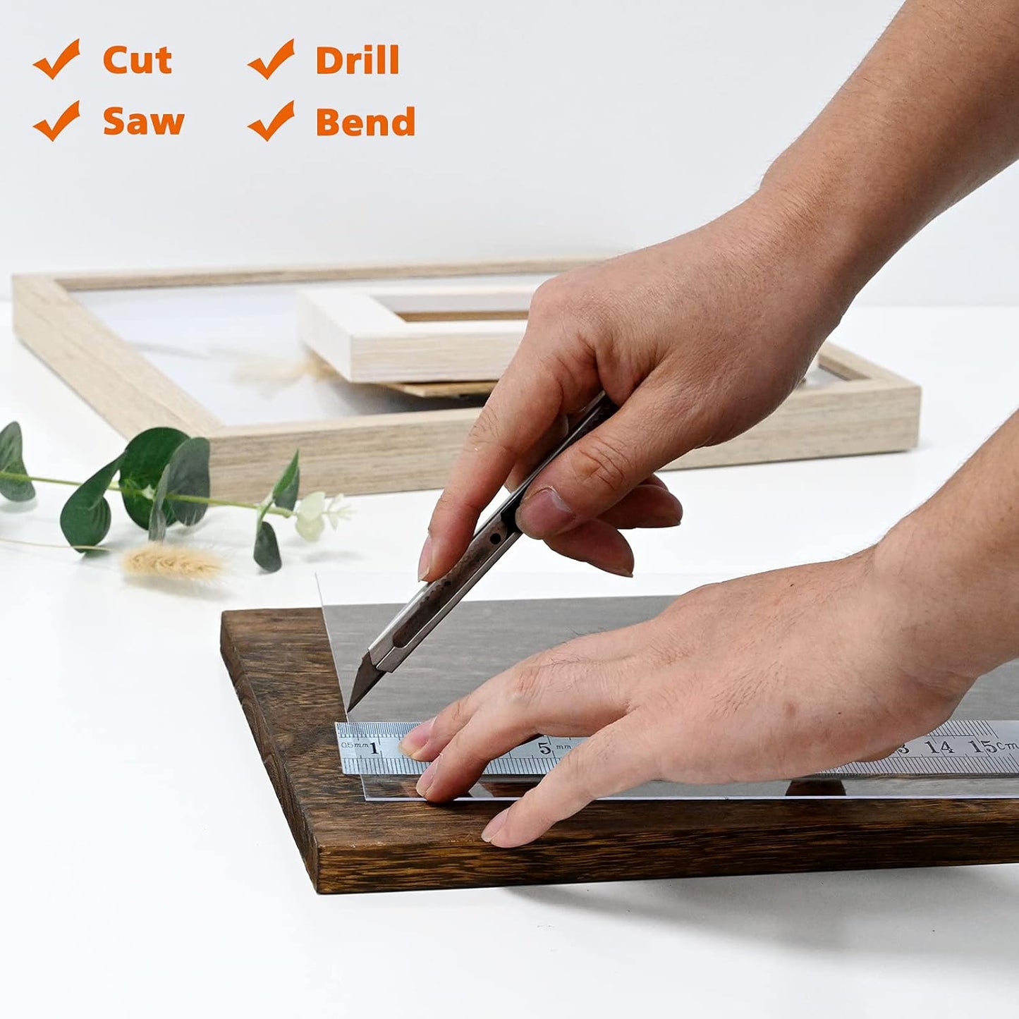 Egofine Plexiglass Sheets Acrylic Sheets 12 Pack of 8.5x11’’ 0.04 Thick Clear Plastic Cast Transparent Plexi Glass for Crafting Projects, Replacement Picture Frame Glass, DIY Display, Easy to Cut