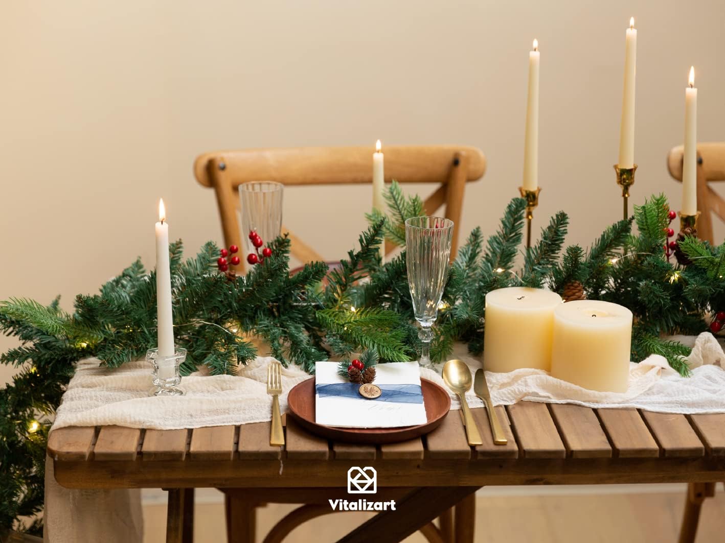 Vitalizart Navy Blue Ribbon Organza Sheer Ribbon 1 inch x 30 Yd in Total Handmade Fabric Ribbons for Gift Wrapping Christmas Tree Crafts Bows Wedding Invitations Wreaths Wrap