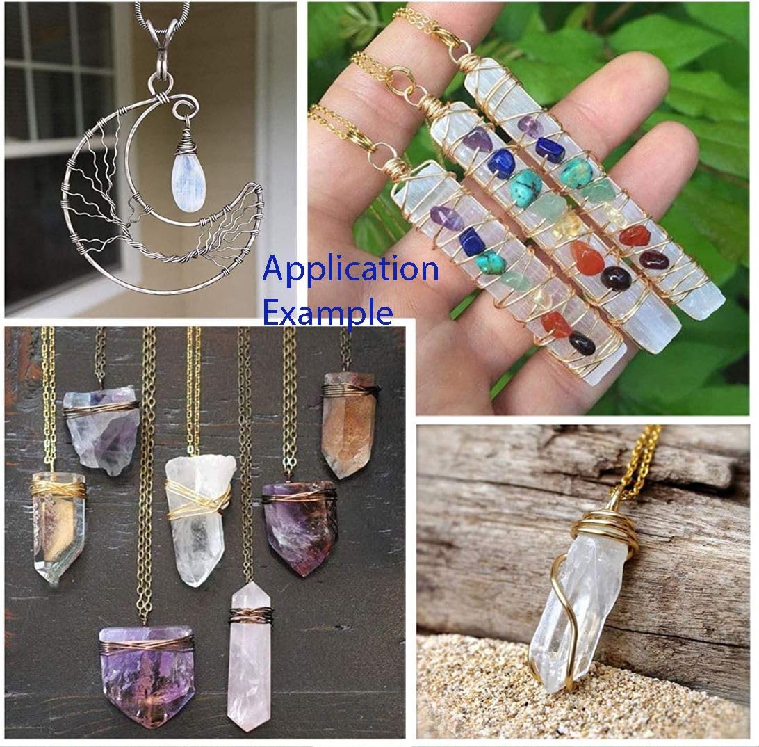 Adabele 249 Feet Premium Tarnish Resistant Round Jewelry Wire Copper Beading Wire Spool Bulk (0.6mm/22 Gauge) Sterling Silver Plated for DIY Craft Jewelry Making BF285-6