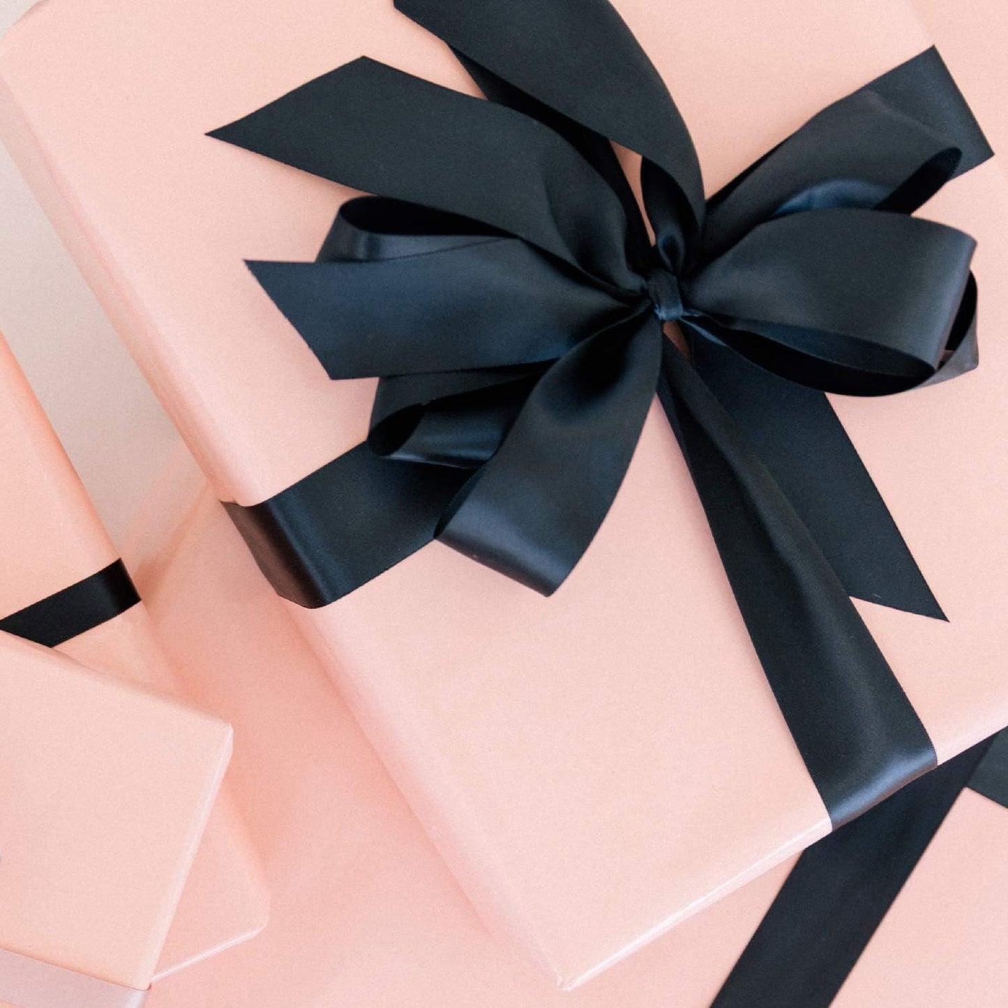 Humphrey's Craft 2 Inch Black Double Faced Satin Ribbon - 20 Yards for Gifts Wrapping DIY Bows Wedding Bouquet Cutting Ceremony Decoration Christmas Tree.