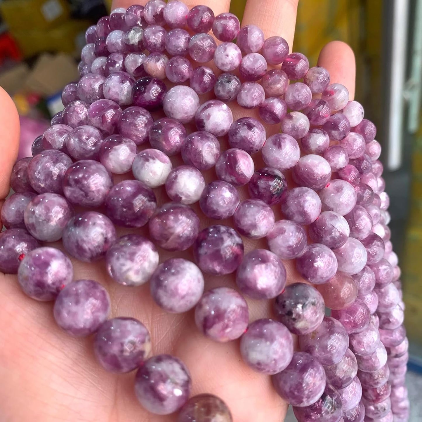90PCS 4MM Natural Stone Purple Emerald Beads Round Loose Beads for Jewelry Making DIY Bracelet Necklace Accessories 15"