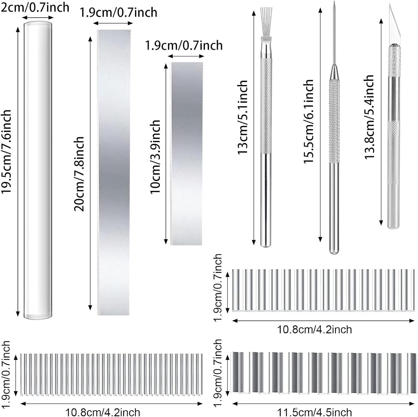 Yayatty Polymer Clay Tools, Acrylic Clay Roller, Acrylic Sheet, Rotary Cutting Mat, Round Polymer Clay Cutters with Clay Slicer Blade for Pottery and Sculpture (43 PCS)