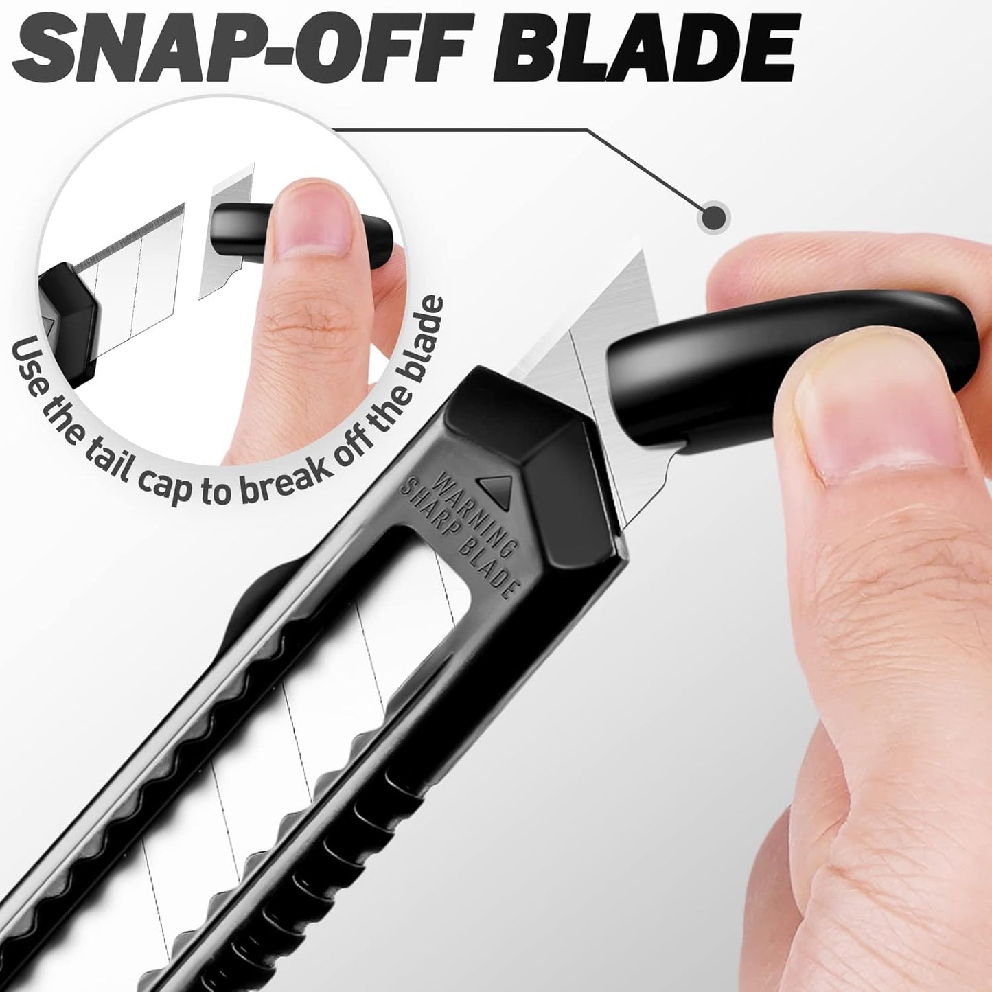 DIYSELF 30 Pack Box Cutter Retractable, Box Cutters with 18mm Wide Utility Blades, Sharp Utility Knife Retractable, Box Cutter Knife for Office, Home, Arts Crafts, Hobby, Cardboard, Paper