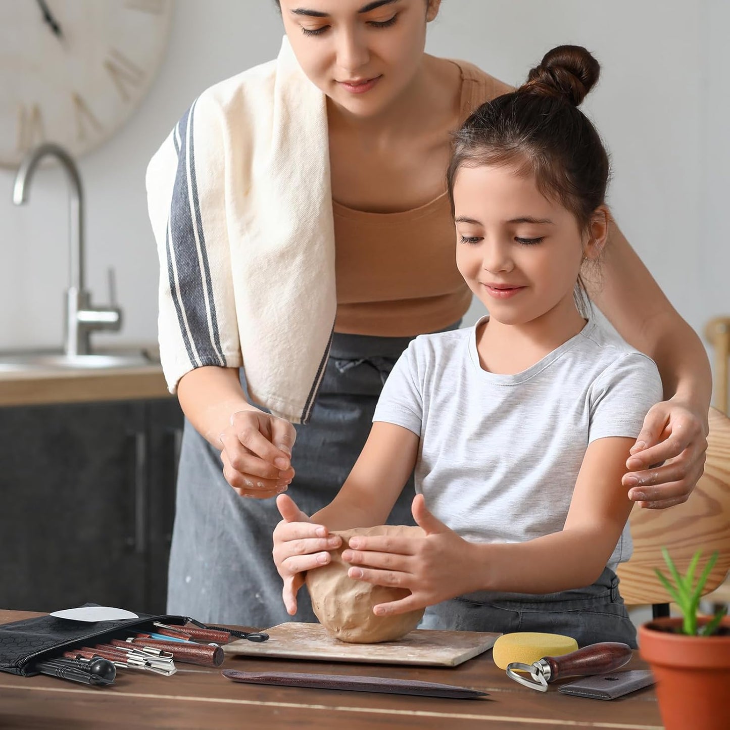 23PCS Clay Tools Sculpting, Ceramic & Pottery Modeling Tool, Ceramics Tools Set, Polymer Tools Kit, Air Dry Clay Tools for Carving, Molding, Pottery Wheel, Crafting Supplies, Pros, Beginners, Adults