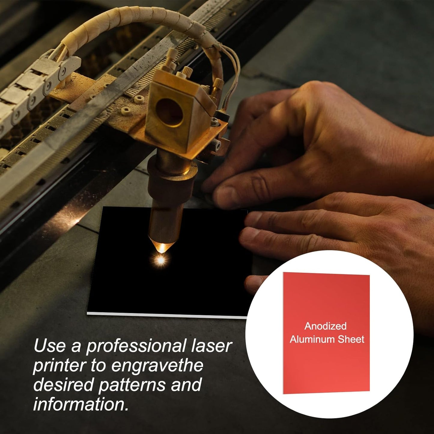 PATIKIL 3.3x2.1x1/32inch Anodized Aluminum Sheet, 10Pcs Metal Rectangle Aluminum Plate 0.8mm Thick Engraving Blanks for Laser Engraving DIY Decorative Crafting Home Decoration, Red