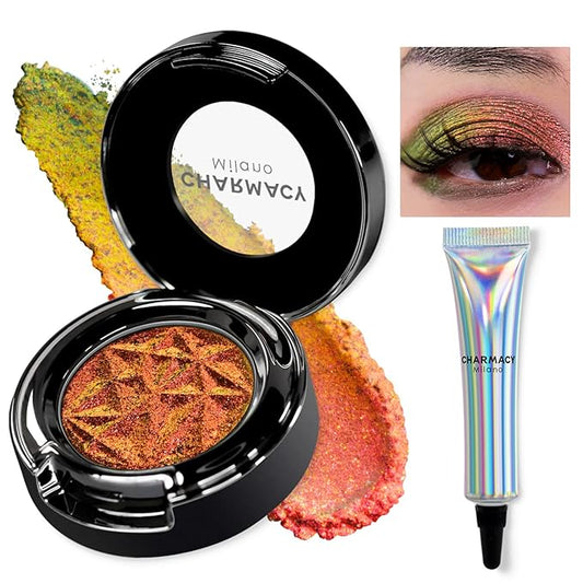 CHARMACY Duochrome Eyeshadow, Insane Shifters Chameleon Eyeshadow, Creates High-Impact, Metallic Eye Looks, 100% Vegan and Cruelty Free, 1.9g (#901)
