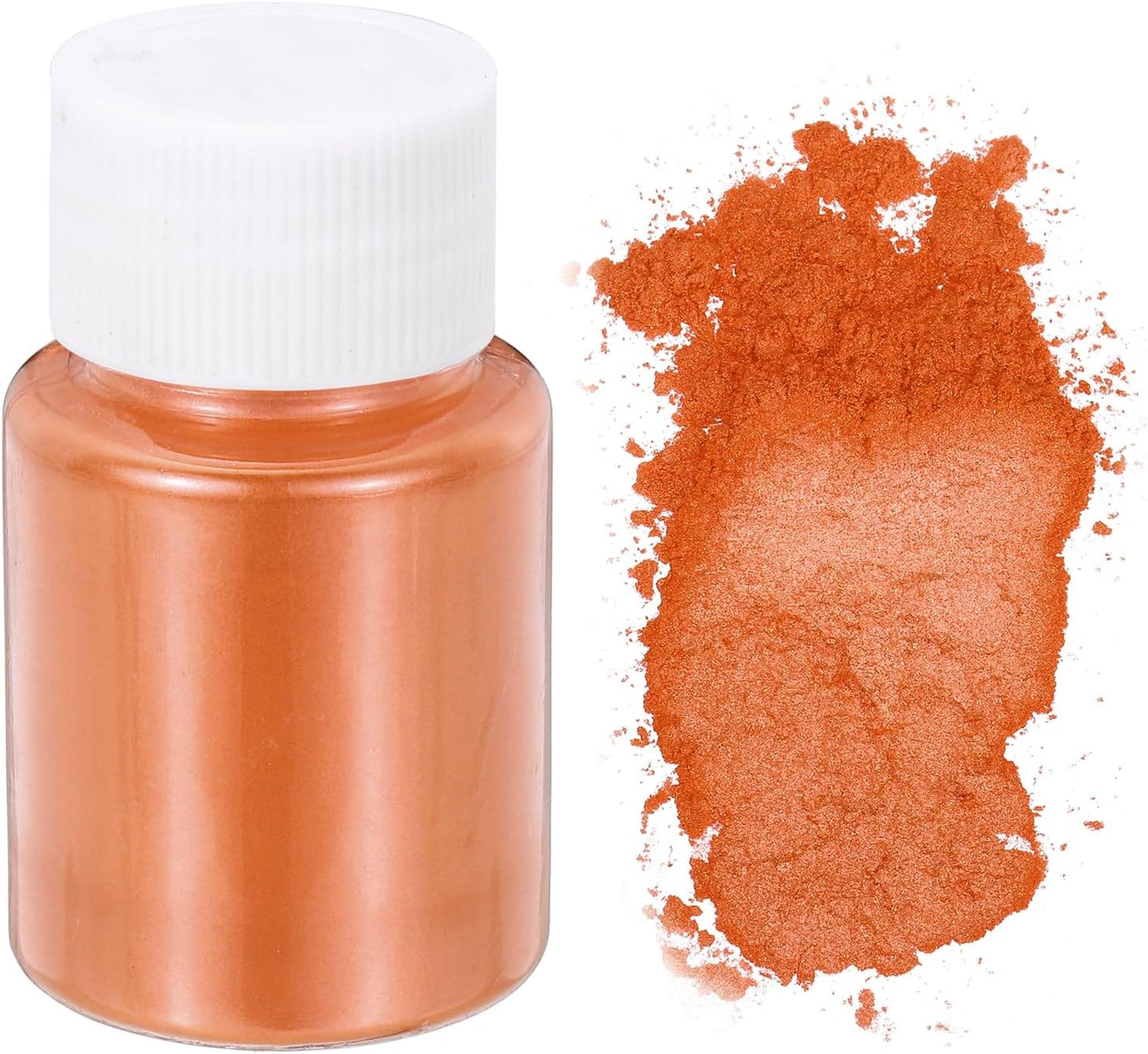 uxcell 10g/0.35oz Cosmetic Grade Mica Powder, 600 Mesh Mica Powder Natural Resin Epoxy Pigment Powders for Casting Resin, Candle Dye, DIY Nail Polish and Lip Gloss, Orange Red