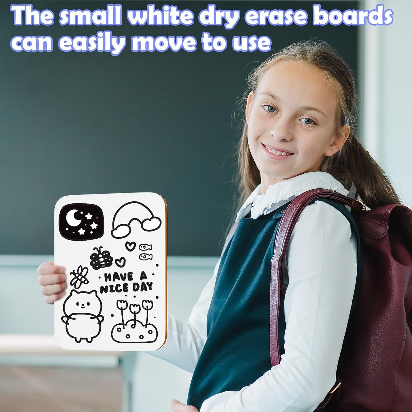 6 Pack Small White Board Dry Erase 5x7 Inch Mini Whiteboard Small Dry Erase Board with Markers Erasers Double Sided Dry Erase Lapboards for Students Teachers School Supplies Meeting Voting (6)