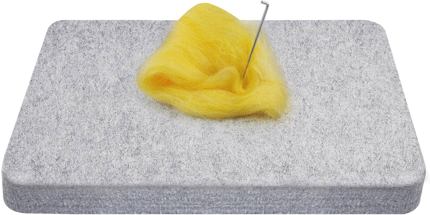 YCWEI YCWEI Needle Felting Pad,100% Natural Wool Needled Felting Mat, 5 x 6 x 1 inch Eco-Friendly Felting Block, Thick and Firm Needle Felting Base