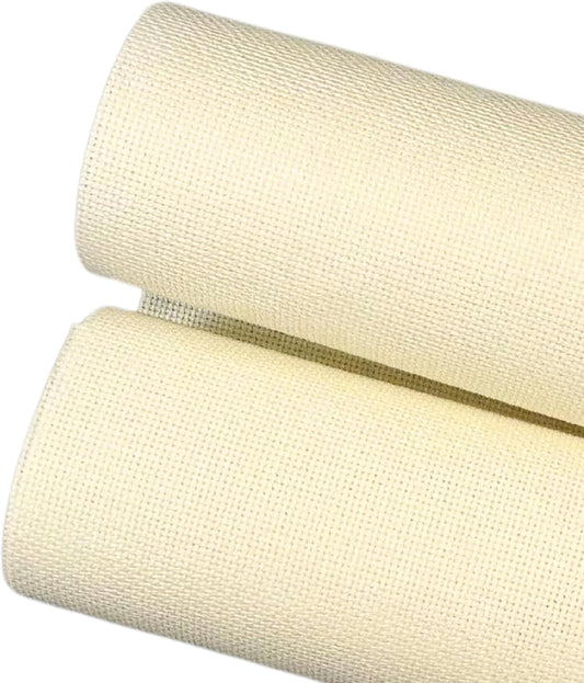 2 Sheets of Ivory 14 Count Aida Cloth – 21 x 21 Inch Pre-Cut Fabric Squares – Cross Stitch Fabric – 100% Cotton – Ideal for Needlework & Embroidery – The Knotty Unicorn