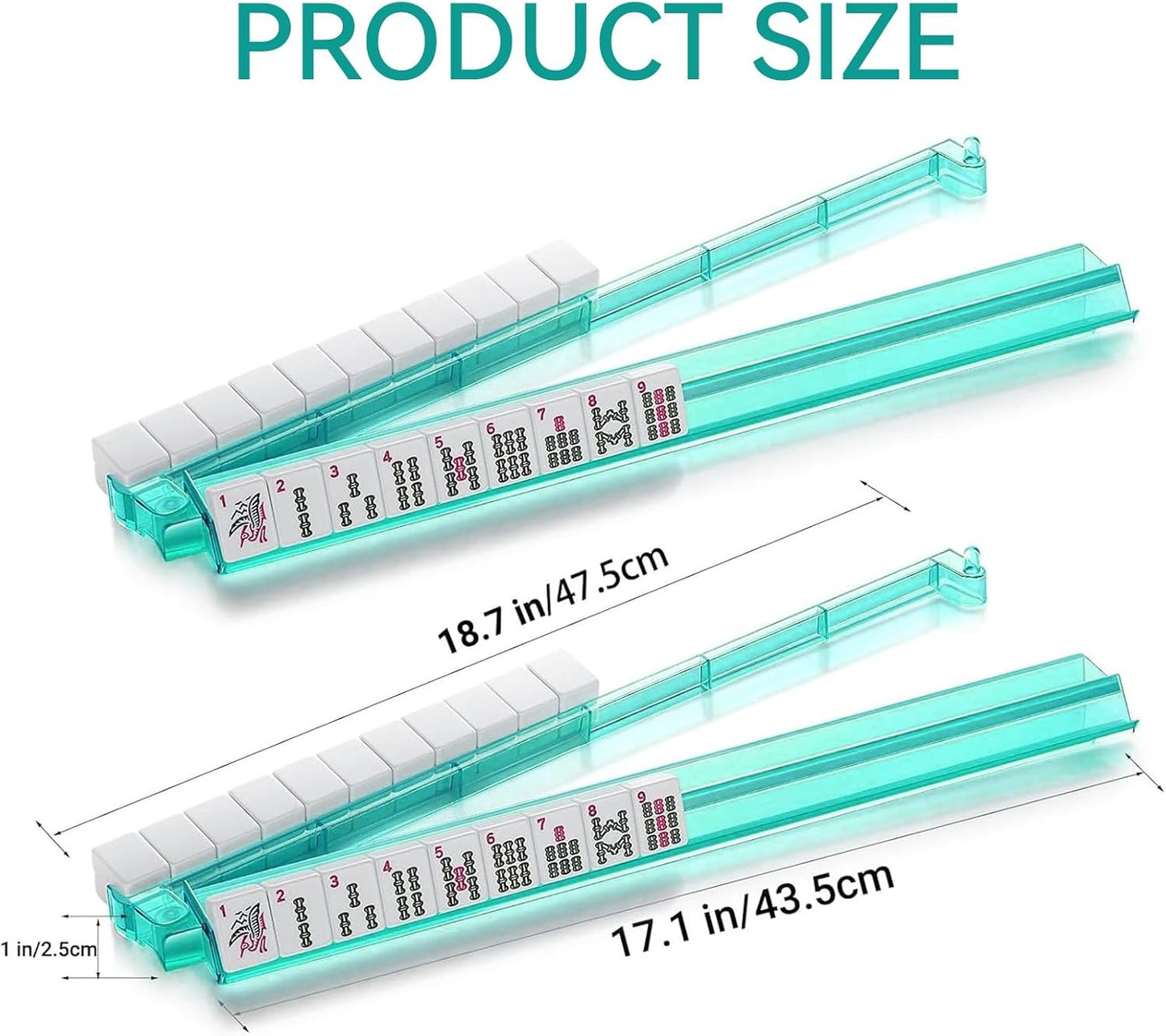 Mahjong Rack Pusher Set, Mahjong Racks with Pushers, 4PCS Acrylic Clear Mahjong Racks, 4 Transparent Acrylic Mahjong Rack, Mahjong Accessories