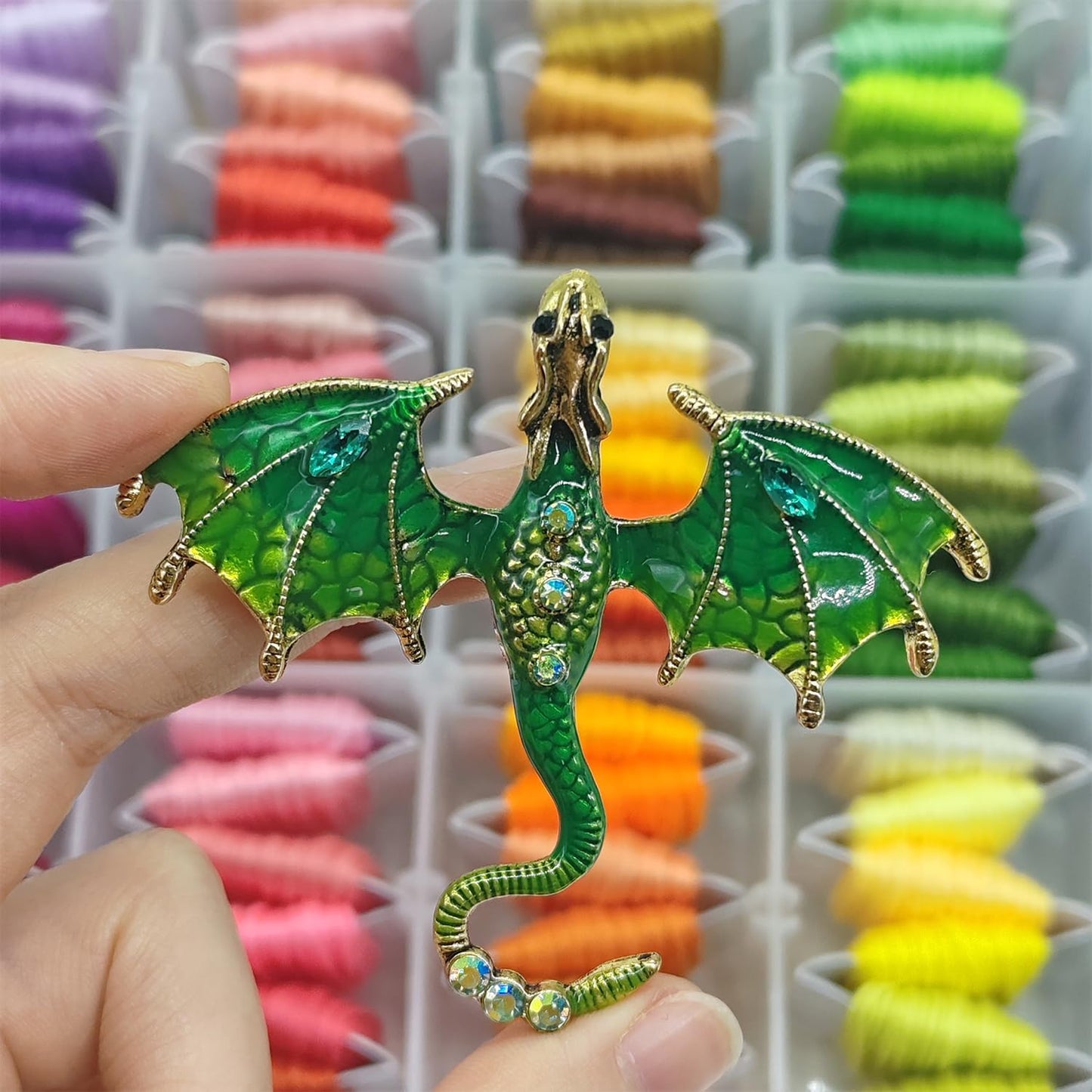 Large Dragon Needle Minder, Needle Minder Magnet, Magnetic Needle Nanny, Fantasy Needlework Accessories for Cross Stitch & Embroidery