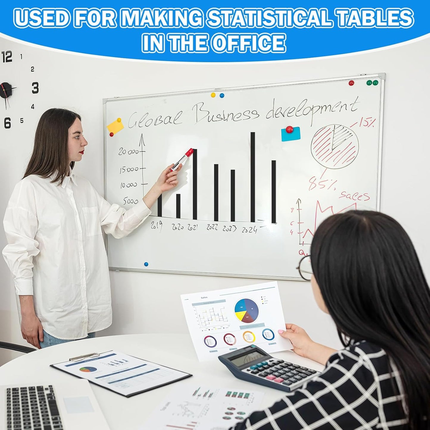 Magnetic Tape Roll Thin Strips, 0.39 Inch x 66 Feet Magnetic Board Dividers Whiteboard Graphic Decorative Tape Marking Line for Classroom Office Art Accessories(Black)