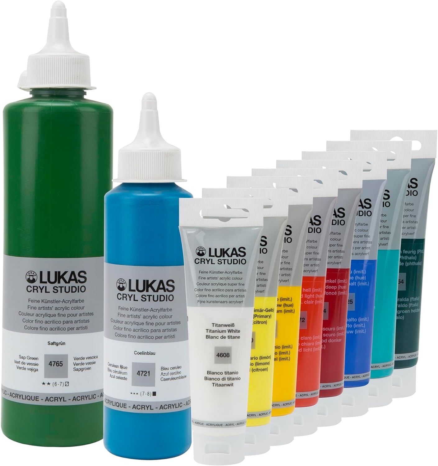 Lukas CRYL Studio Artist Acrylic Paint, Steel Blue, 125 ml Tube - High Pigment Acrylic Paints for Canvas Painting, Large Scale Works - Medium-Viscosity, Water-Mixable, Fast Drying