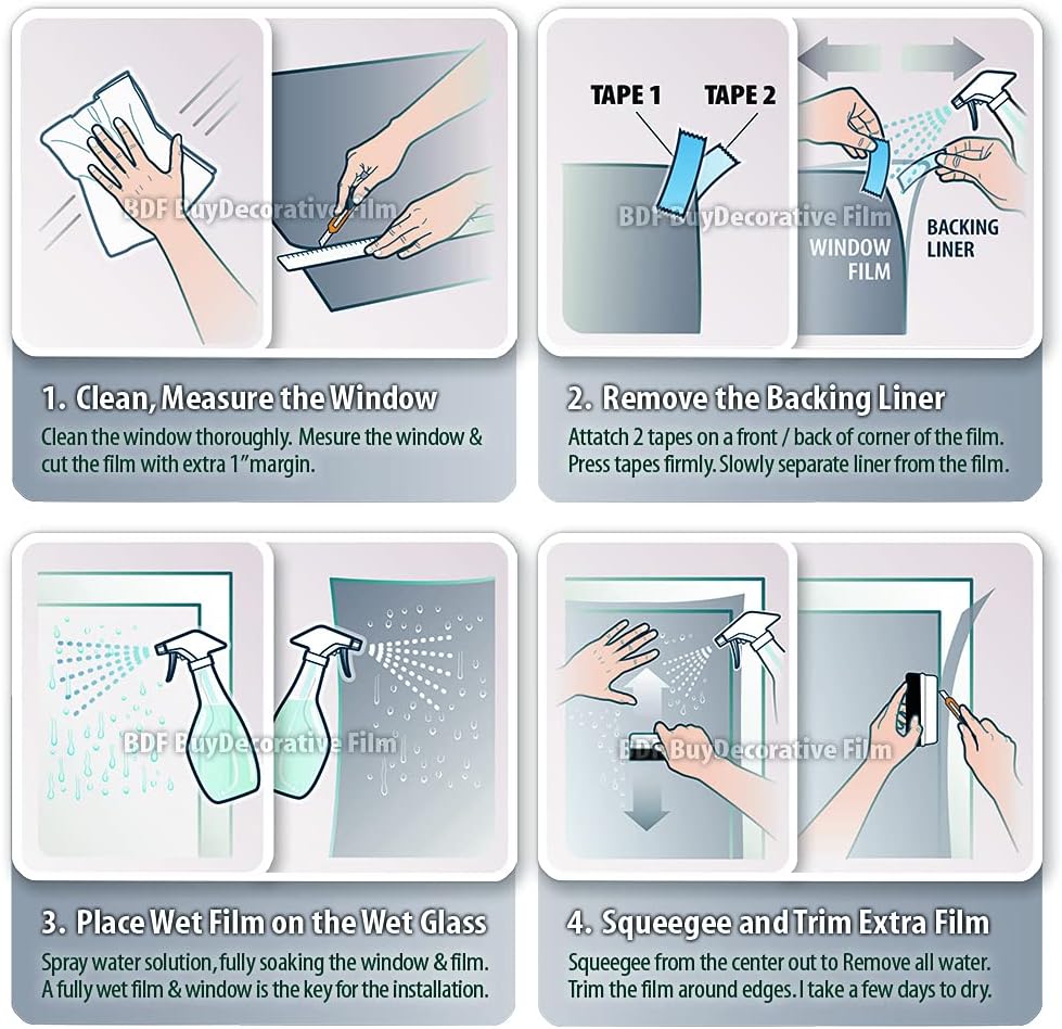 BDF EXNA20 Exterior Window Film Daytime Privacy and Heat Control Natural Black 20 (Dark) - 48in X 100ft