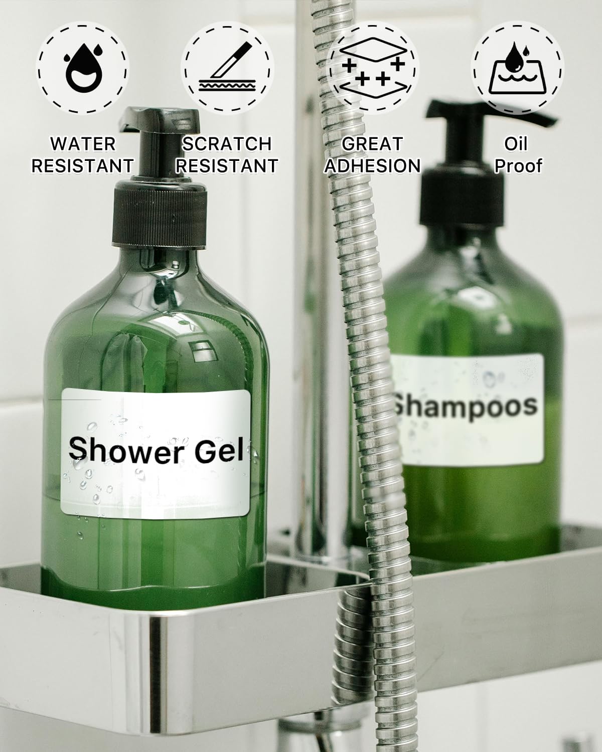 iEager 3" x 2" Thermal Labels, Rectangle Thermal Printer Stickers, Self-Adhesive Durable Sticker with Perforation Line, 500 Labels/Roll, White