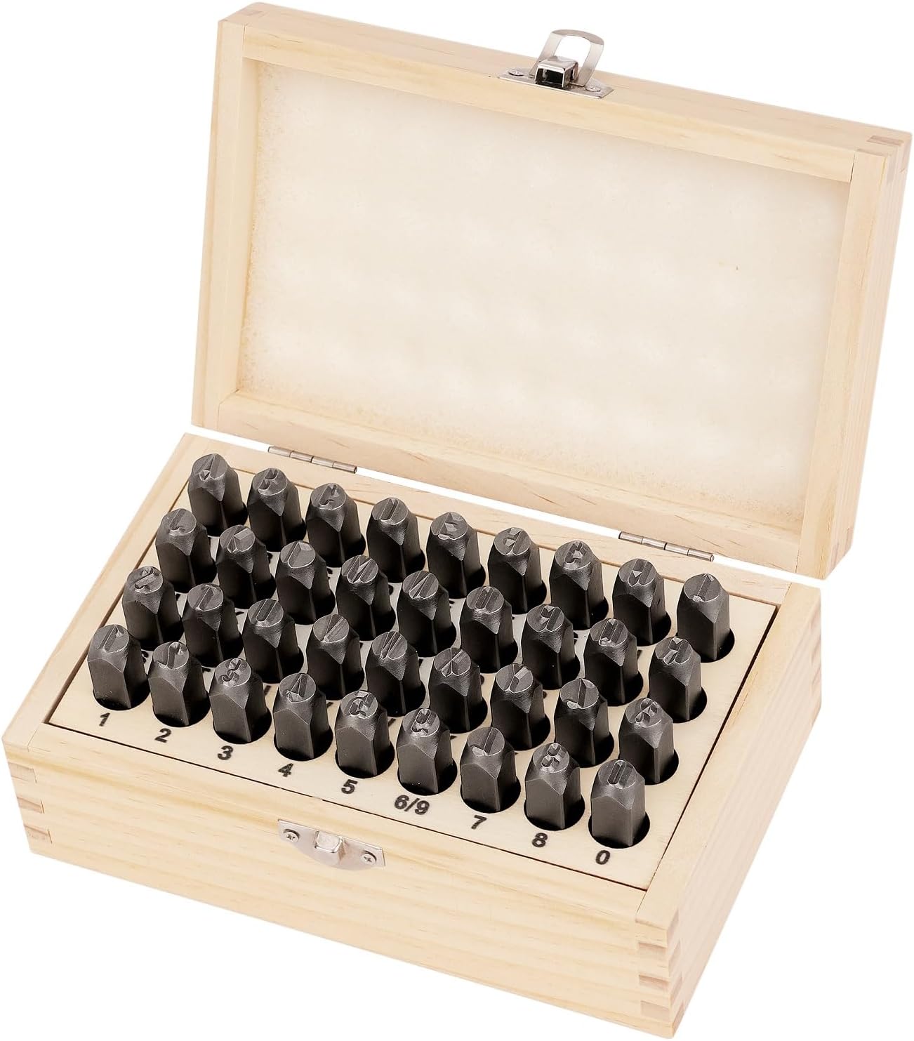 HORUSDY 36-Piece Number and Letter Stamp Set 5/16 (8mm) (A-Z) Punch Perfect for Imprinting Metal Stamping kit, Plastic, Wood, Leather