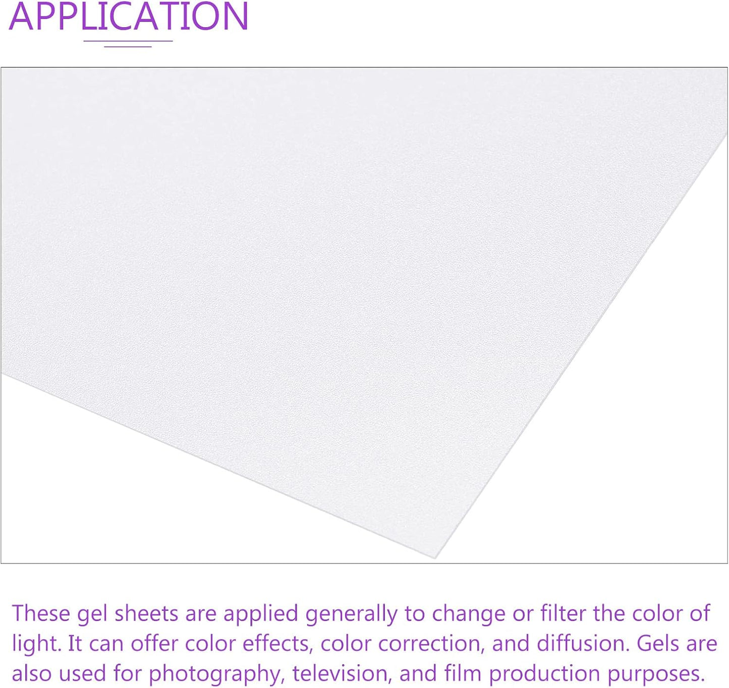 DMiotech 10Pcs Correction Gel Light Filter Overlay Transparent Plastic PVC Sheets Matte Translucent for Photo，Film,Video