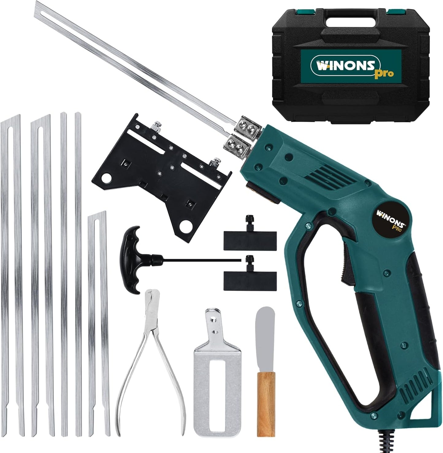 WINONS Hot Knife Foam Cutter Tool with Sled - 300W, Styrofoam Cutter WFC0014 with Numbered Temperature Controller - 710°C Max Temp, Hot Wire Foam Cutting Tool for Different Projects (Kit of 12)