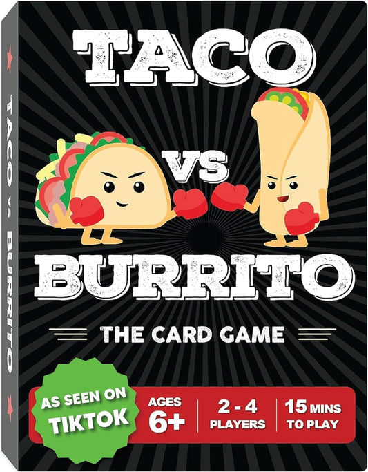 Taco vs Burrito - The Wildly Popular Surprisingly Strategic Card Game Created by a 7 Year Old - 5 Ways to Play - a Family-Friendly Party Game for Kids, Teens & Adults