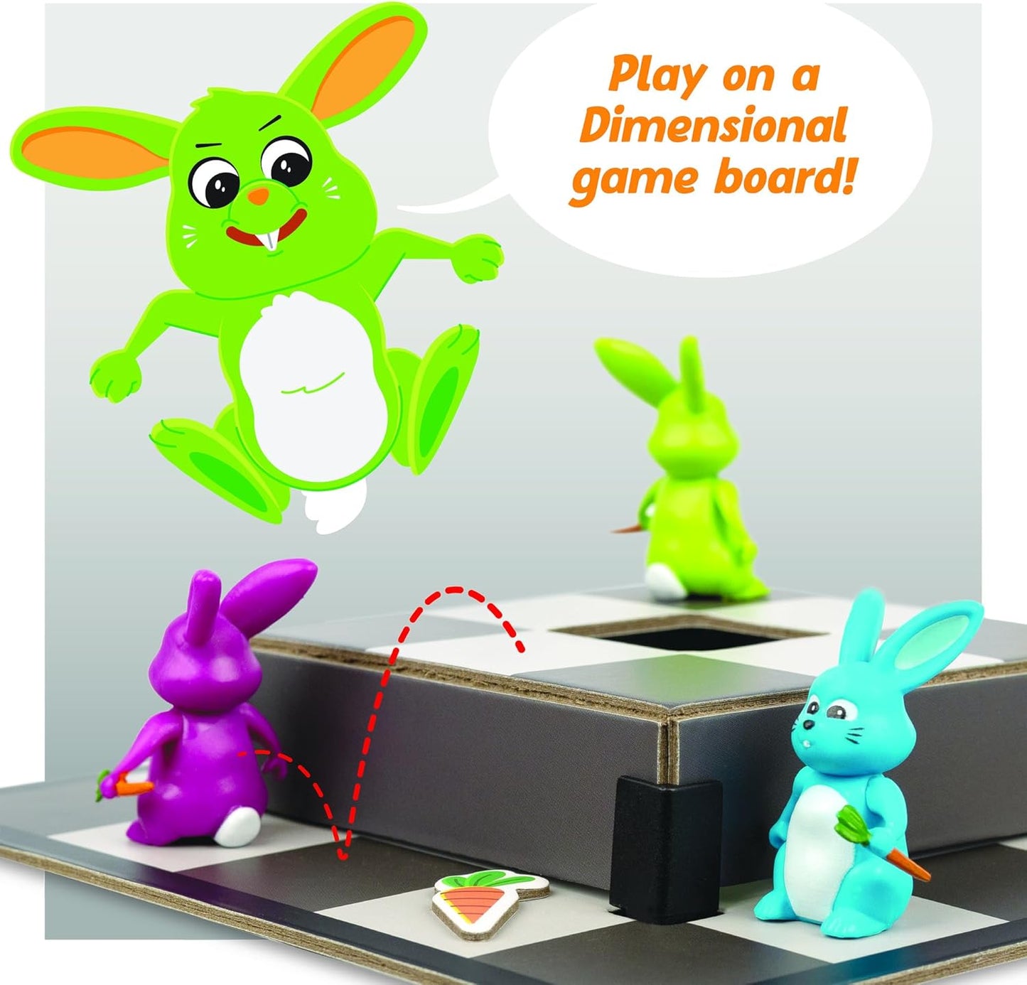 MindWare Stabbits: Strategic Bunny Battle Game – Beware of Backstabbing Rabbits with Lethal Carrots – Fun and Sneaky Board Game for 2-6 Players