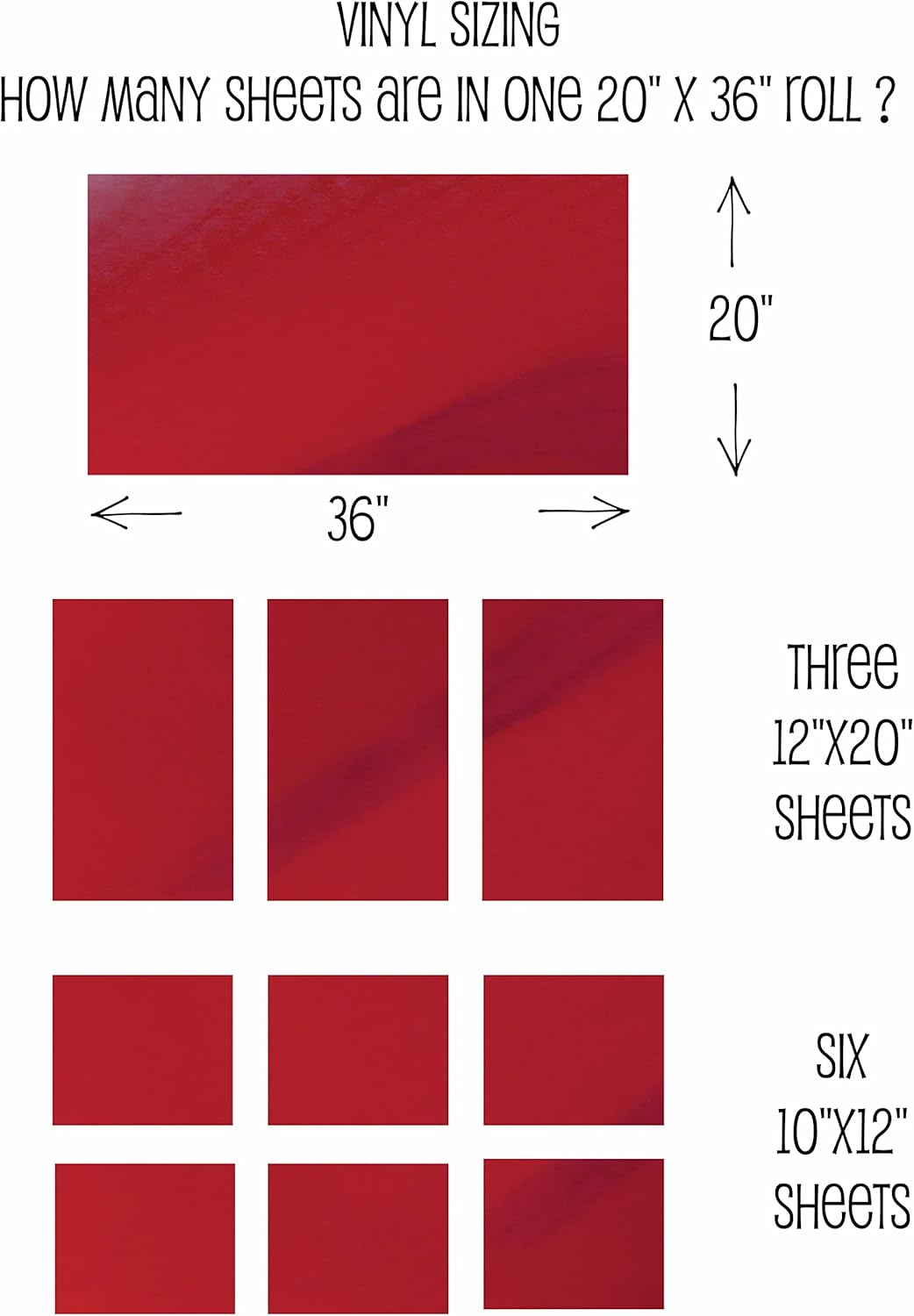 Threadart Metallic Red Heat Transfer Vinyl Film | Custom Cut Roll 20" Wide by The Yard | Compatible with Venture Explore and Maker, Silhouette Cameo, & Large Format Cutters